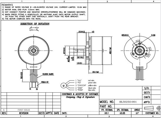 12V 24V Mini-Hochdrehmoment BLDC-Motor Massaschdreher Bürstenlose Motor
