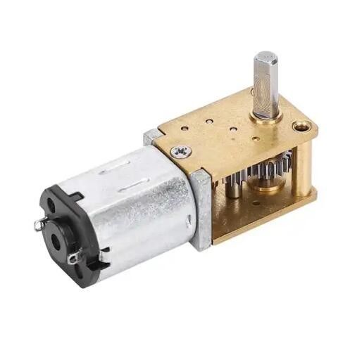 6V - 12V Brush DC Getriebe Motor Horizontale Wurm Kurzwelle DC Micro Metallgetriebe Motor